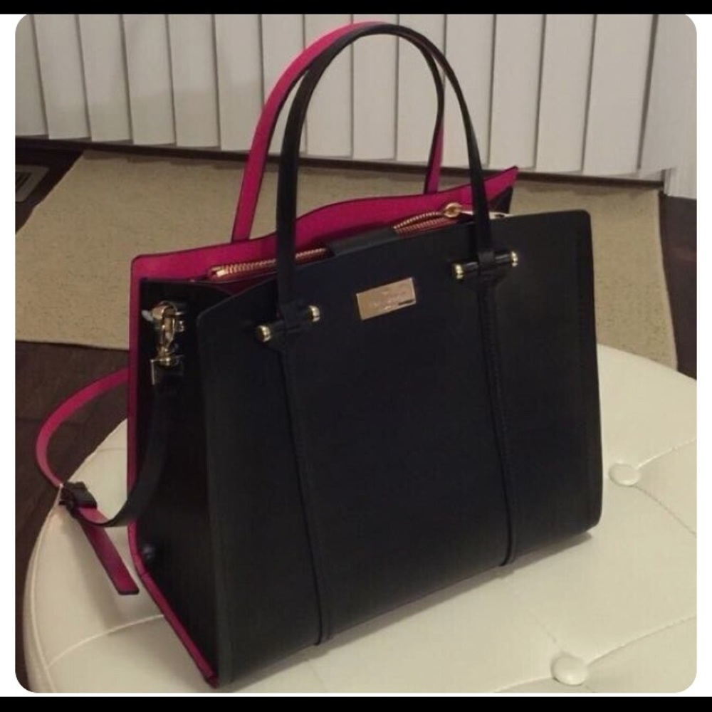 Kate Spade Arbour Hill Elo Hot Pink Leather Bag